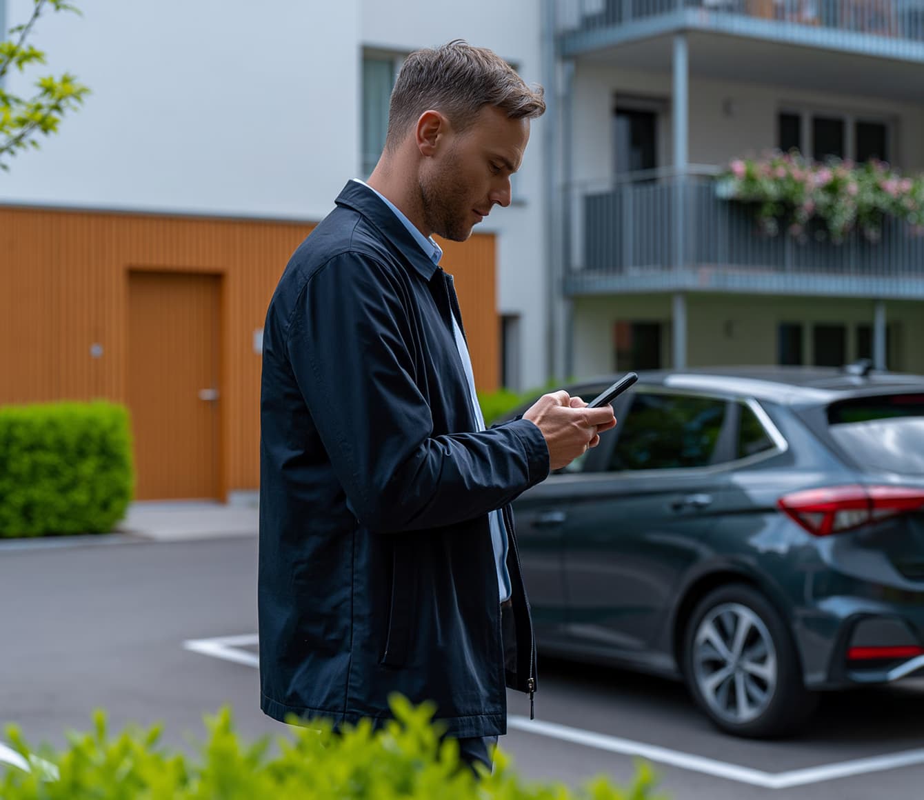 Person reviewing a parking penalty on a smartphone
