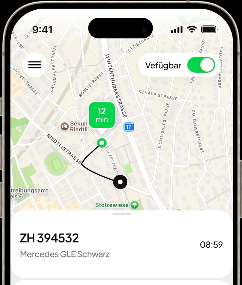 FalschParker App: Kartenansicht zur Bestätigung des Standorts