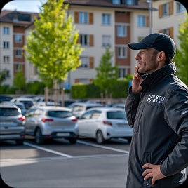FalschParker-Team installiert Parkschilder vor Ort