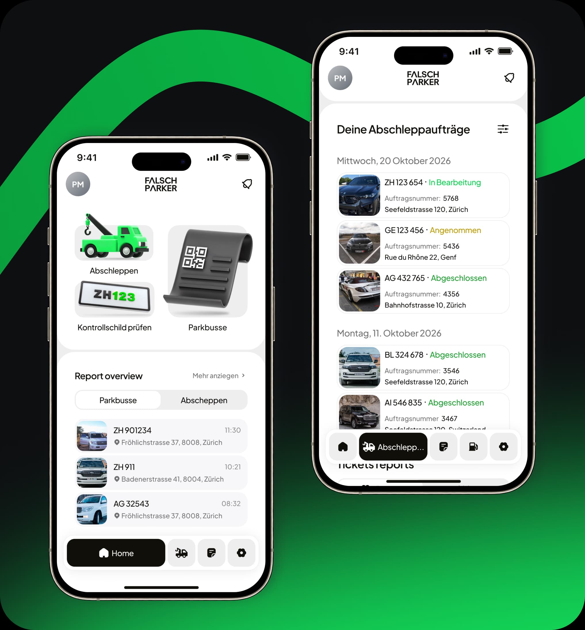 FalschParker App: Abschleppservice direkt per App beauftragen