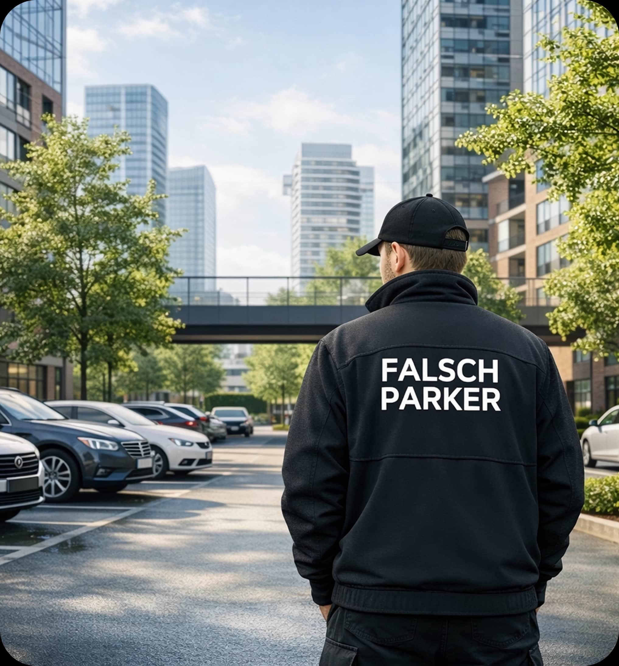 A FalschParker ParkGuard in a car park