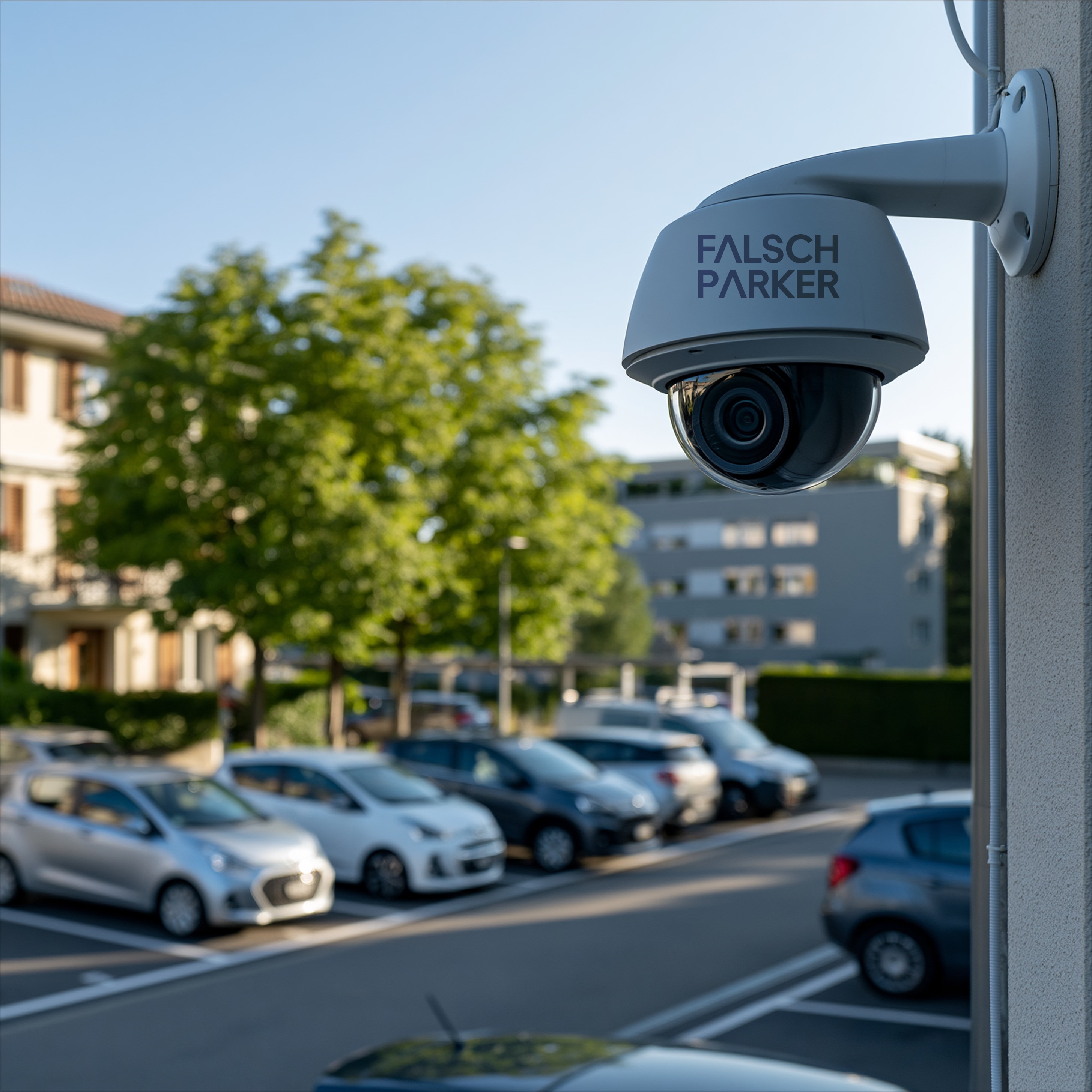 Überwachungskamera erfasst einen blockierten Ladeplatz