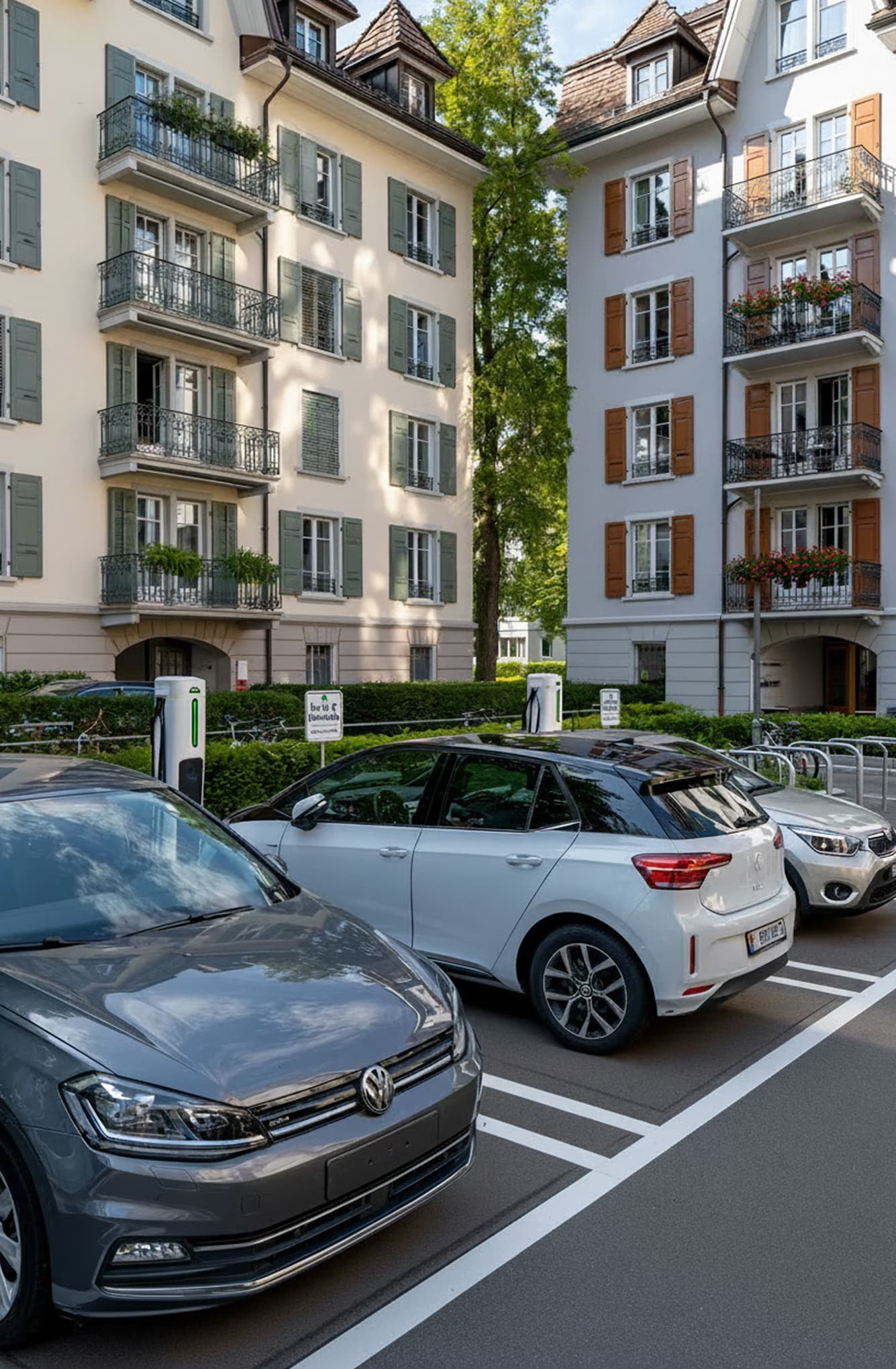 Dauerparker blockiert einen Ladeplatz vor einem Wohnhaus